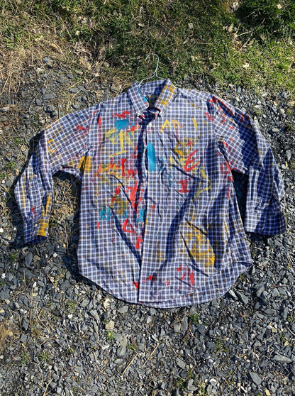 Deme Original Painted Long Sleeve Collared Shirt