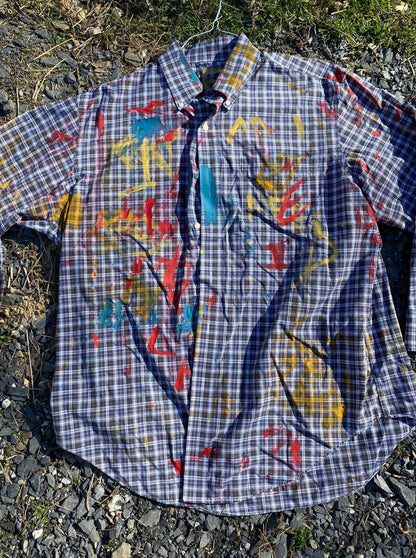 Deme Original Painted Long Sleeve Collared Shirt