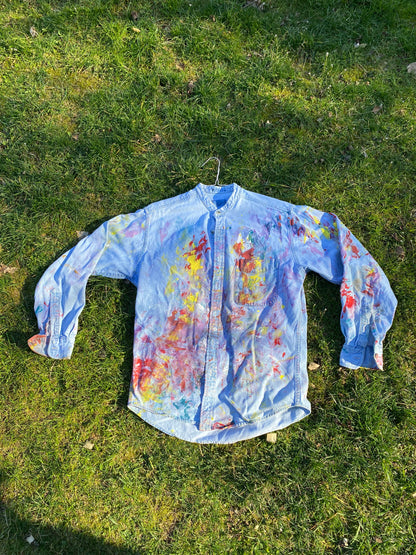 Deme Original Painted Long Sleeve Collared Shirt