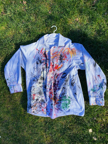 Deme Original Painted Long Sleeve Collared Shirt